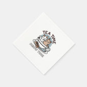 Tea Time Meow Time - Schattige kat en thee ontwerp Servet (Hoek)