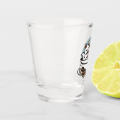 Tea Time Meow Time - Schattige kat en thee ontwerp Shot Glas (Links)