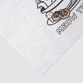 Tea Time Meow Time - Schattige kat en thee ontwerp Tissuepapier (Detail)