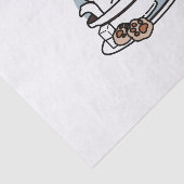 Tea Time Meow Time - Schattige kat en thee ontwerp Tissuepapier (Detail)