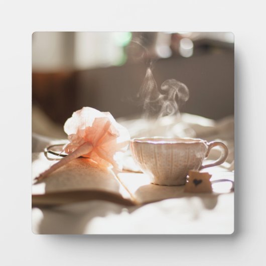 Tea Time met een goed boek Fotoplaat (Voorkant)