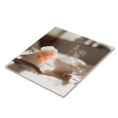 Tea Time met een goed boek Tegeltje (Zijkant)