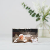 Tea Time met een goed boek Visitekaartje (Staand voorkant)