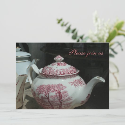 Tea Time met  Engels Teapot Inv Kaart (Staand voorkant)