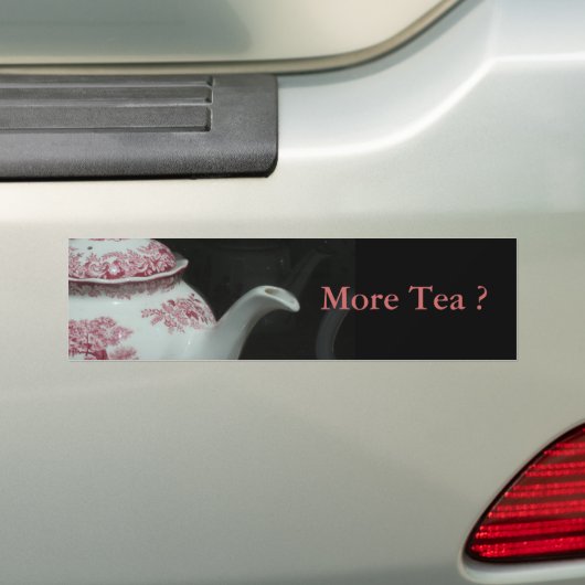Tea Time met  Engelse theeblaadje S Bumpersticker (Op auto)