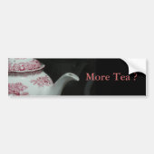 Tea Time met  Engelse theeblaadje S Bumpersticker (Voorkant)