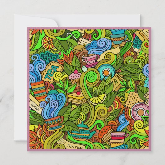 Tea Time onweerstaanbare feestuitnodigingen Kaart (Voorkant)