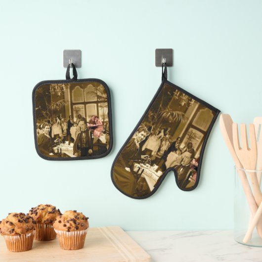 Tea Time Ovenwant & Pannenlap Set (Insitu(Ophanging))