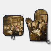 Tea Time Ovenwant & Pannenlap Set (Voorkant)