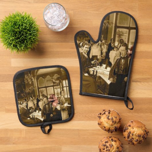 Tea Time Ovenwant & Pannenlap Set (Top down)