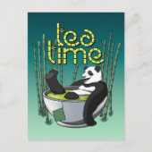 Tea Time Panda Briefkaart (Voorkant)