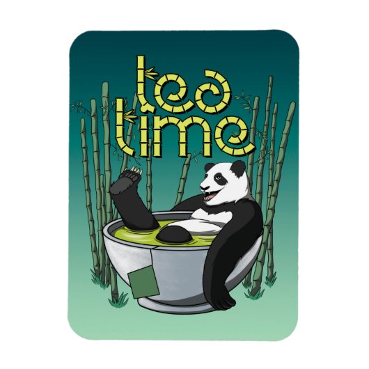 Tea Time Panda Magneet (Verticaal)