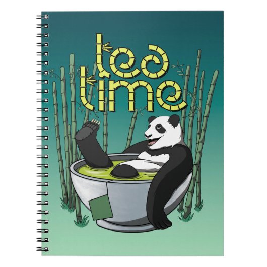 Tea Time Panda Notitieboek (Voorkant)