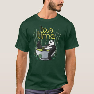 Tea Time Panda T-shirt