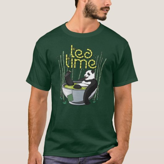 Tea Time Panda T-shirt (Voorkant)