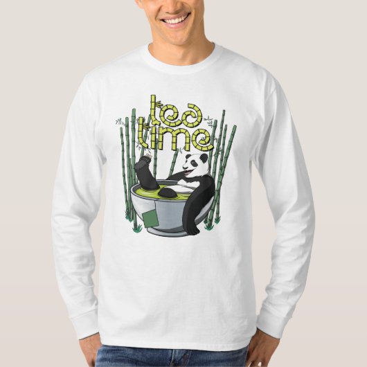 Tea Time Panda T-shirt (Voorkant)