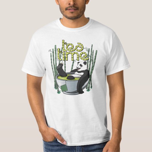 Tea Time Panda T-Shirt (Voorkant)