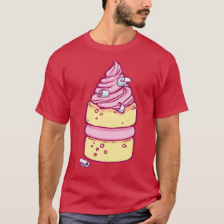 Tea Time Pattern roze T-shirt