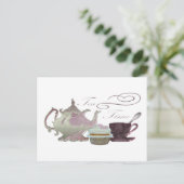 Tea Time Pink Cupcake Hearts Briefkaart (Staand voorkant)