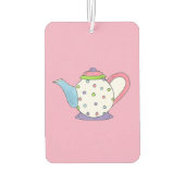 Tea Time Polka Dot Teapot Tea Party Teaparty Luchtverfrisser (Achterkant)