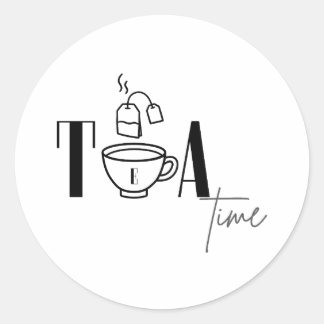 Tea time ronde sticker