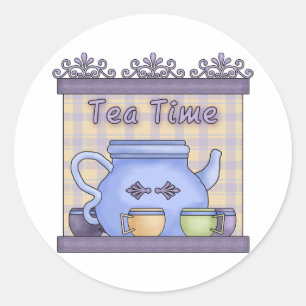 Tea Time Ronde Sticker