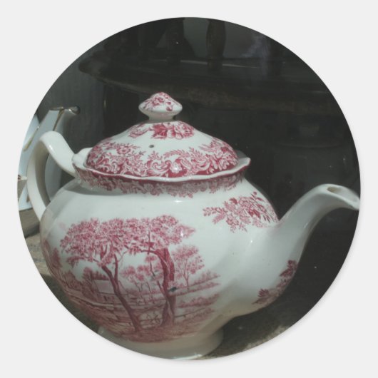 Tea Time Ronde Sticker (Voorkant)