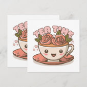Tea Time Roos thee Kawaii (Voorkant / Achterkant)