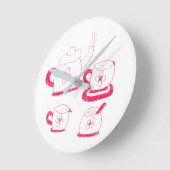 Tea Time Round Wall klok (Hoek)