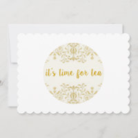 Tea Time Scalloped Invitations