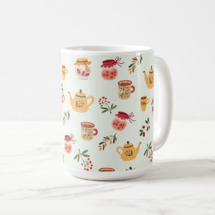 Tea Time Seamless Patroon Koffiemok