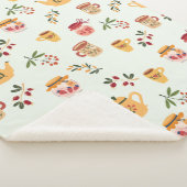 Tea Time Seamless Patroon Sherpa Deken (3/4)