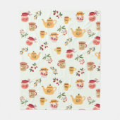 Tea Time Seamless Pattern Baby Fleece Deken (Voorkant)