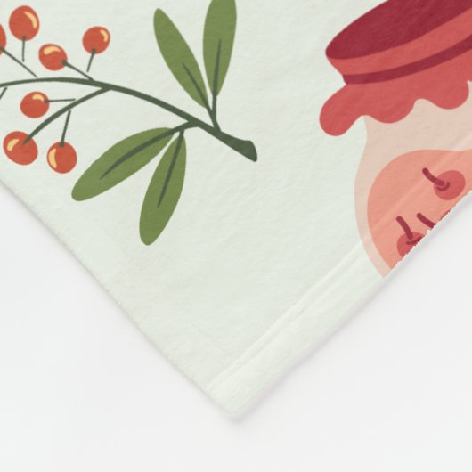 Tea Time Seamless Pattern Baby Fleece Deken (Hoek)