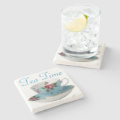 Tea Time Stenen Onderzetter (Zijkant)