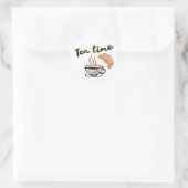 Tea time sticker, party sticker, theetijdplanner ronde sticker (Tas)