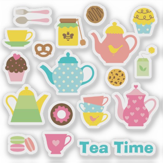 Tea Time Sticker Sheet (Voorkant)