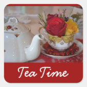 Tea Time Stickers - Square (Voorkant)