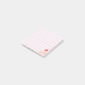 Tea Time Strawberry Cake - Personalized Grid Stick Post-it® Notes (Schuin)