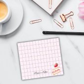 Tea Time Strawberry Cake - Personalized Grid Stick Post-it® Notes