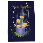 Tea Time Summer Flowers Medium Cadeauzakje (Voorkant)