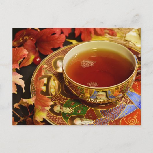 Tea time Tea cup briefkaart voor postcrossing (Voorkant)