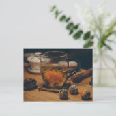 Tea time Tea cup briefkaart voor postkruising (Staand voorkant)