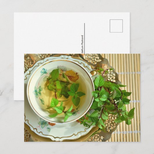 Tea time Tea cup briefkaart voor postkruising (Voorkant / Achterkant)