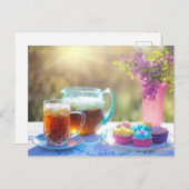 Tea time Tea cup briefkaart voor postkruising (Voorkant / Achterkant)