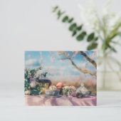 Tea time Tea cup briefkaart voor postkruising (Staand voorkant)