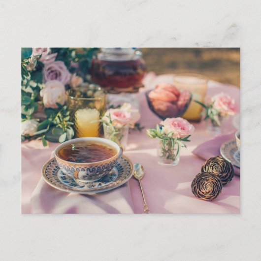 Tea time Tea cup briefkaart voor postkruising (Voorkant)