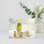 Tea time Tea cup briefkaart voor postkruising (Staand voorkant)