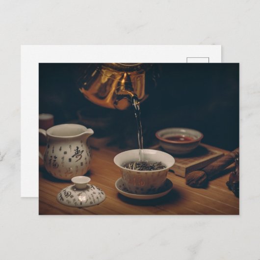 Tea time Tea cup briefkaart voor postkruising (Voorkant / Achterkant)