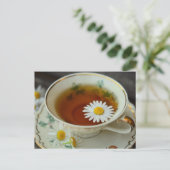 Tea time Tea cup briefkaart voor postkruising (Staand voorkant)